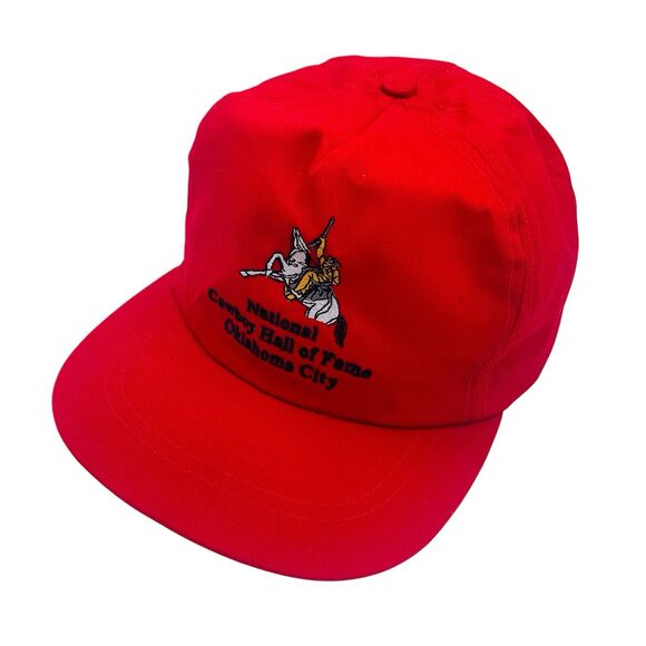 National Cowboy Hall Of Fame Oklahoma City Red Hat Cap - Picture 2 of 6